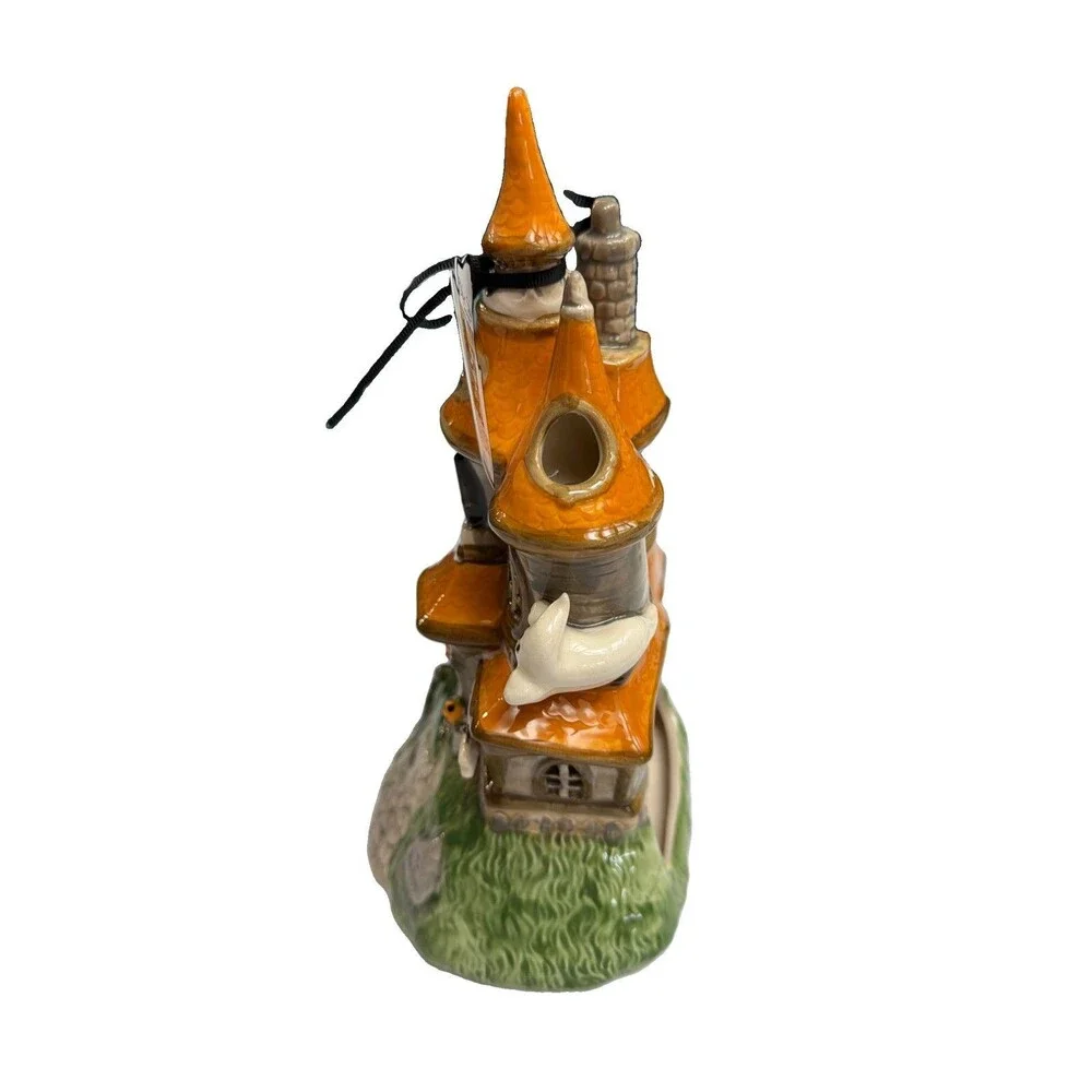 Blue Sky Clayworks Goldminc Halloween Howling Hills Hotel Tea Light House 10.5”